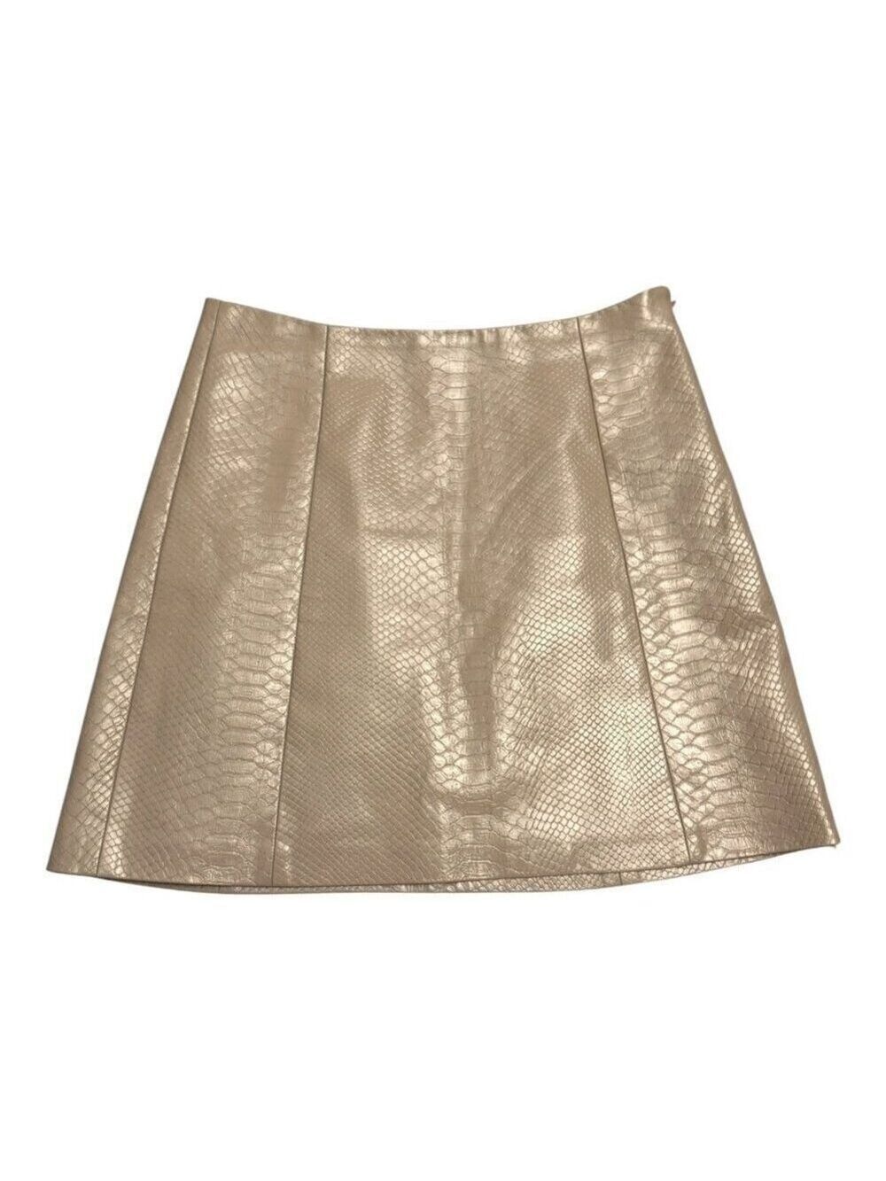 BABATON ARITZIA Faux Leather Snake Skin Business Casual Mini Skirt Womens 4
